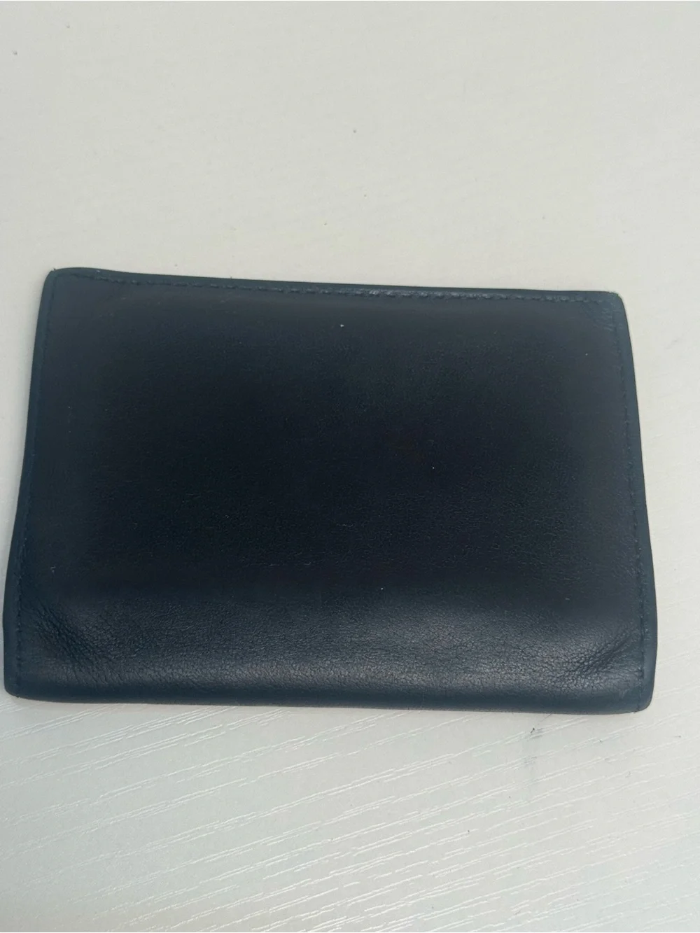TUMI Mens Black Leather Card Case Wallet ID Window Slim Bifold 4x3